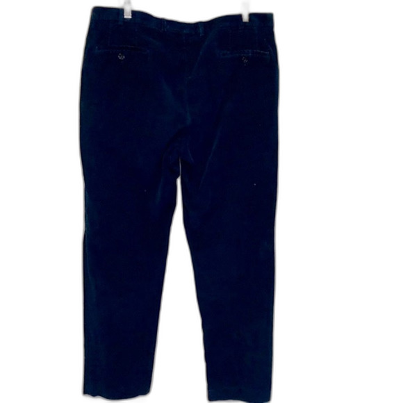 Lauren Ralph Lauren Navy Fine Wale Flat Front Straight Left Pants Size 38 X 32 - Picture 4 of 13